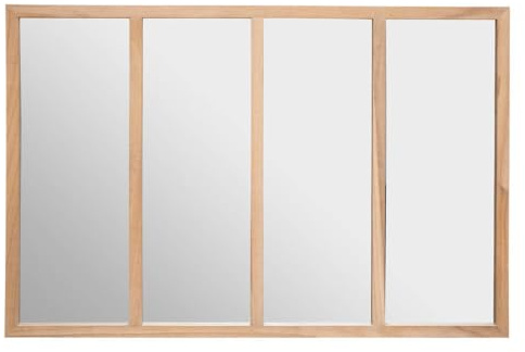 Atmosphera - Miroir d'atelier Nae - Bois 116x76 cm