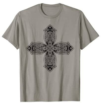Keltisches Kreuz Mandala Henna Tattoo - Irish Gothic Bohemian T-Shirt