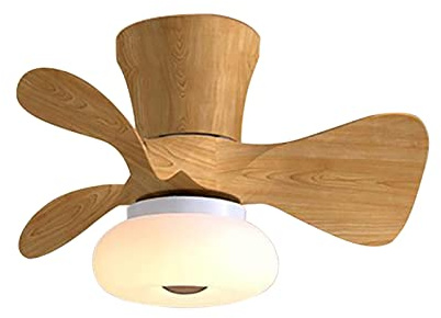 Ventilador De Techo Con Luz Y Control Remoto Pequeño Ventilador Techo Regulable 6 Velocidades Temporizador Lampara Techo Ventilador Moderno Ventilador De Techo Para Infantil Dormitorio，Color madera
