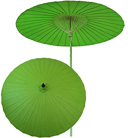 CHEMYO Papier à l'huile Vintage 200 cm, Parasol, Gazebo extérieur, Jardin Fait à la Main, Parapluie de terrasse, Poteau de Parapluie en Bambou (Base nécessaire achetée séparément)