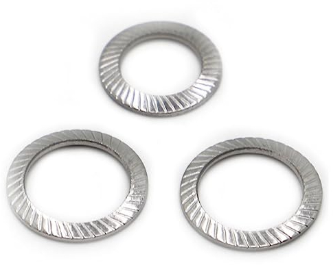 TULDYS 10–50 Stück 304 Edelstahl gerändelte elastische Dichtung Tellerfeder gezahnte Sicherungsscheibe M2,5 M3 M4 M5 M6 M8 M10 M12 M14 M16 DIN9250 (Size : M2.5 50pcs)