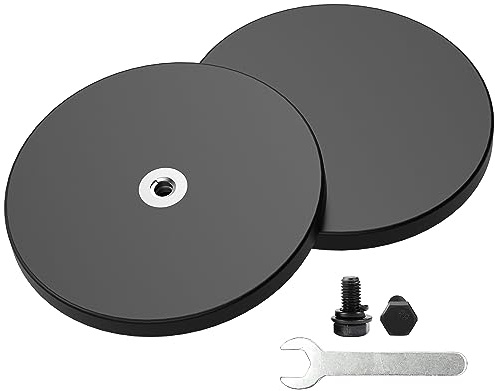 Magnetpro 2 imanes fuertes de goma antideslizantes, tamaño: 88 mm de diámetro, 55 kg de fuerza de sujeción, base de montaje magnética para tiras de luz y espejos adicionales para exteriores
