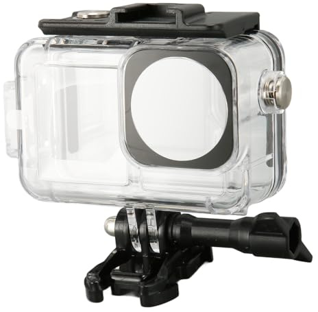 Custodia Subacquea per Fotocamera per Osmo Action 4 Action 3, Custodia Impermeabile da 196 Piedi Accessori per Fotocamera Sportiva 60M di Immersione, con Filtro in 3 Pezzi +
