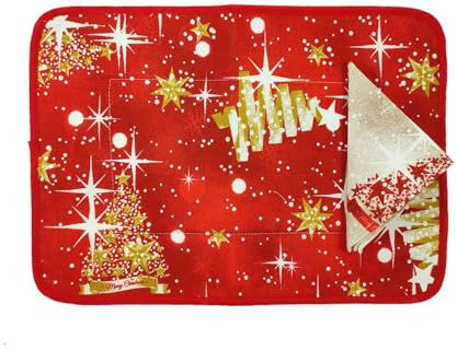 Tovaglietta americana natalizia prima colazione CHRISTMAS BALL cm.35x50 - Made in Italy (ARBOL)