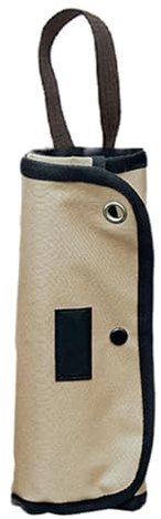 Upprullningsväska för Campingredskap - Bestick Roll-Up Organisatör, Resevänlig Påse för Redskap, Multifunktionell Rullpåse Campingutrustning, Organiserare i Khaki