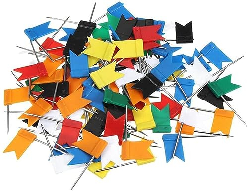 Rockreyoa Fahnennadeln Bunt Markierungsfähnchen Flagge Reißzwecken Weltkarte Pinnwandnadeln Reißnägel Stecknadel Pins für Bulletin Fotos Kalender Notizblöcke Pinnwand Landkarten 1000 Stück