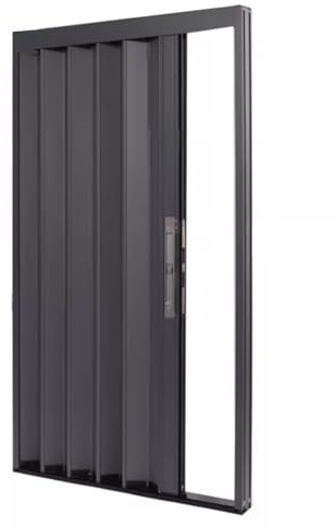 JLXJYS Akkordeon-Falttr, Aluminium, Schwarz, Modern, fr Schlafzimmer, Badezimmer, Kche, Bro (H150cm(59in), W 66cm)