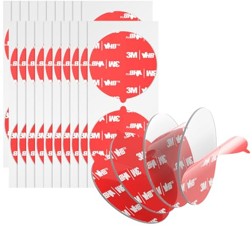 Bulina Pads Adesivi Biadesivi ad alta Resistenza Diametro 50MM 40 Pezzi Trasparenti Rotondo 4905 Spessore 0,5 MM Nastro in Schiuma di Montaggio Adesivo Forte per Decorazioni Auto Casa Ufficio Loghi