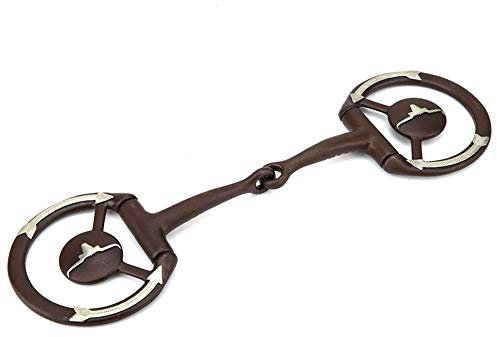 Naroote Trensengebisse für Pferde, Pferdegebiss Schneidet das Maul mit Kupfereinlage, Edelstahl-Pferdekauen, Antikes Gebiss, Pferdegebiss für Pferde
