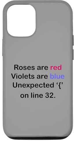 Hülle für iPhone 15 Rosen sind rot, Veilchen sind blau Unerwartet '{' in Zeile 32