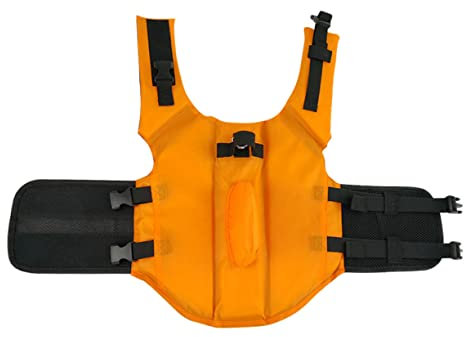 BELLIFFY Schwimmweste Für Kleine Hunde Verstellbar Mit Griff Und Metallring Für Bootfahren Warnweste Für Welpen Badebekleidung Zum Schwimmen Am Pool Oder Strand