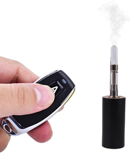 Yiduomile Máquina de humo de metal, mini máquina de humo para fotografía, fiestas y creación de atmósfera, generador de niebla duradero y portátil (metal negro pequeño)