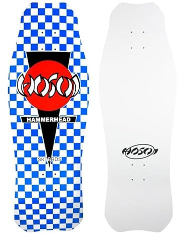 Hosoi Skateboard Deck OG Hammerhead Checker Blue - Old School Skateboard Deck