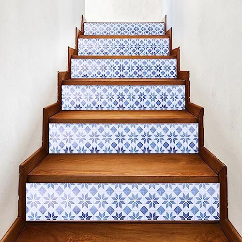 Treppenaufkleber, 6 Stück, Keramikfliesen, Treppenaufkleber, Hotel, Wasserdicht, Abnehmbar, Treppendekoration, Dreidimensionale Wand, Einfach