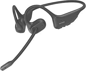 Nuroum OpenEar Pro Headphones with Microphone Wireless, HiFi 4 DSP Noise Cancelling Mics for Work, Bluetooth 5.3 Multipoint Connection Headset with Mute Button for PC/Mac/Phone, Zoom/Teams Calls