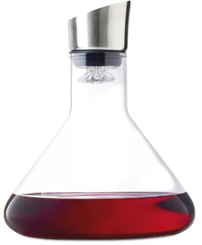 Decanter de vino tinto, copa de de 1500 ml para jarra, dispensadores incorporados S, aireador elegante interactivo con filtro de acero inoxidable, perfecto para cenas de barra de casa 7.28x8.6