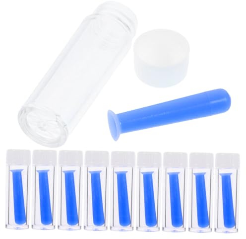 Silicona Removedor Piezas de Contacto 10 Lentes, Azul | Aplicador Portátil Reutilizable, Tacto Seguro y Cómodo, Ventosa Suave para Uso Diario, Diseño Compacto