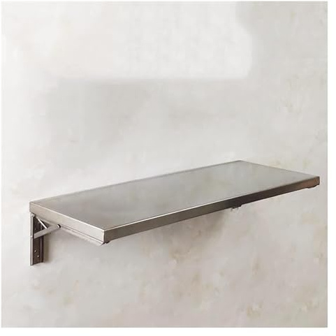 Generico Tavolo Pieghevole da Parete, Acciaio Inox 304, Portata 80 kg, Design Salvaspazio, Banco da Lavoro Multifunzionale (47.2x11.8in/120x30cm)