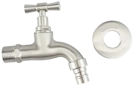 Robinet De Salle Bain En Acier Inoxydable, Mural D'extérieur, Lavabo Jardin, Vadrouille Robinet d'extérieur(Sharp spout 10cm)
