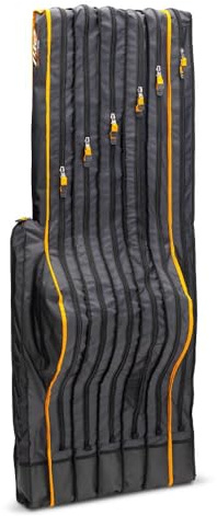 MS Range Max Holdall LSC Rutentasche, 200D Material, Gepolsterte Rucksackgurte, 3-5 Ruten, Verstärkter Boden, 167x48-68x25cm, für Angelausrüstung (Modell 5+1 167cm x 68cm x 25cm)