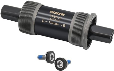 Thinvik Movimento Centrale a Smusso Quadrato BSA 68mm - Compatibile con Shimano BB-UN26/BB-300/BB-100/BB-101, 68mm x 118 per Bicicletta