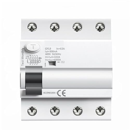 StrömbrytareGYL9 AC Restström Strömbrytare Elektromagnetisk differentialbrytare 4P 40A 63A 100A 1st(30mA 4P 100A)