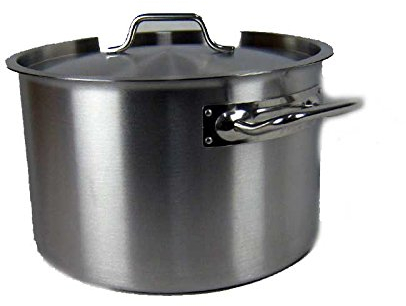 airbrush-city Kochtopf Gastrotopf Topf 24 Liter Edelstahl mit Deckel Großküche Gastronomie