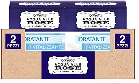 2x Acqua alle Rose Crema Viso Idratante e Rivitalizzante con Vitamina E ed Estratto di Rosa per Pelli Normali o Miste - 2 Confezioni da 50ml ognuna