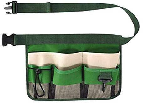 Cintura per attrezzi da giardino, borsa porta attrezzi in Oxford 600D, con tasche multiple, per giardinaggio, lavoratori edili, meccanici, uomini, donne, bambini, colore verde