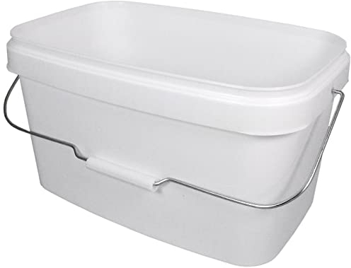 ABACUS® Seau de nettoyage, seau de nettoyage, seau de nettoyage, seau de nettoyage, seau de ménage (5850) - Blanc - 10 l