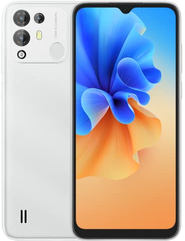 Blackview A55 Pro 4G Téléphone Déverrouillé, Hélio P22 Octa Core 4Go+64Go, Caméras 5MP+13MP, HD+ 6,53’’, Android 11 Dual SIM Smartphone, Empreinte Digitale GPS Blanc