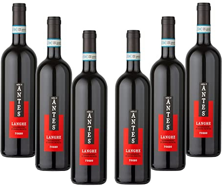 ANTES | Vino Rosso Langhe DOC, Annata 2020, Confezione da 6 Bottiglie da 750 ml
