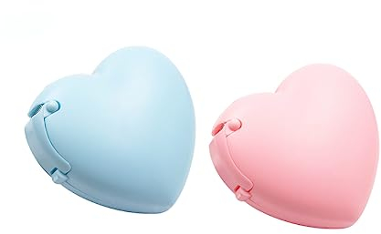 ARFUKA Klebebandabroller und Cutter in Herzform, tragbare Mini-Box für Zuhause, Schule, Büro, Kunst und Handwerk