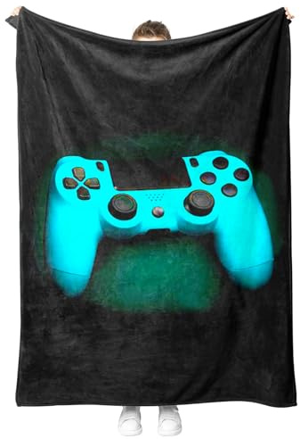 Gamepad Kuscheldecke Flanell Decke Spielkonsolen-Muster Fleecedecke Flauschig Weich und Warme,3D Gamepad Wohndecke Sofadecke Couchdecke Für Teens Erwachsene.(G2, 150x200 cm)