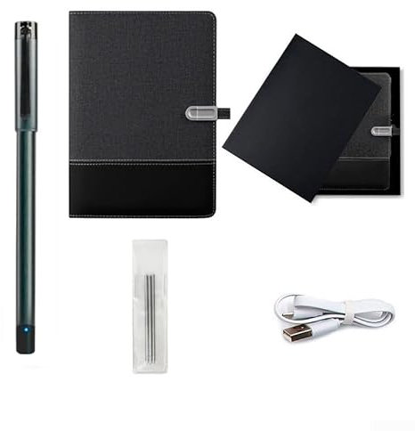 Hasaller Intelligentes Schreib-Notizbuch mit Cloud-Stift, intelligenter Papierbildschirm, Notizbuch mit digitaler Synchronisation für Notizen, Skizzieren, Journaling (Smart Pen + Papier)