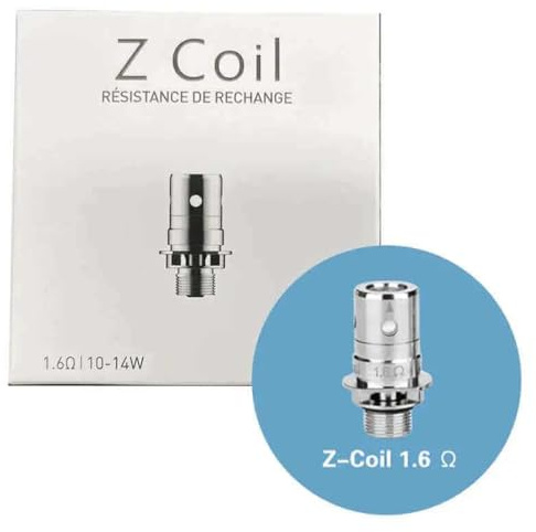 Resistencia Z Coil In-nokin Vape (1,6 Ω Paquete de 5) [MTL 10-14 W] aptas para Atomizador Zenith 2 Tank Zlide Top Tank Go Z+ Tank EZ Tube Coolfire Z60 Coolfire Z80 Gozee Kit Original - No Nicotine