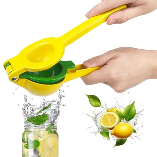 Lixiluxia Exprimidor Limon Manual, Exprimidor de Limones, Lemon Squeezer Anticáustico, Esprimidores de Naranjas Aleación de Aluminio, Escurridor de Limon para Cocina, Bar, Restaurante, Fácil de Limpia