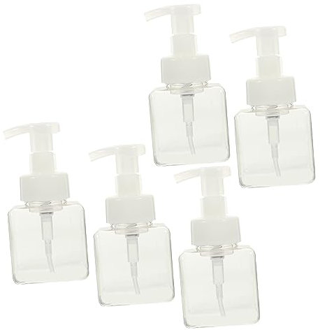 PAMINGONO 5stücke Pack Quadratische Pumpflaschen Aus Kunststoff Nachfüllbare Lotionflaschen Press-spenderflaschen Für Shampoo Duschgel Körperlotion Und Mehr