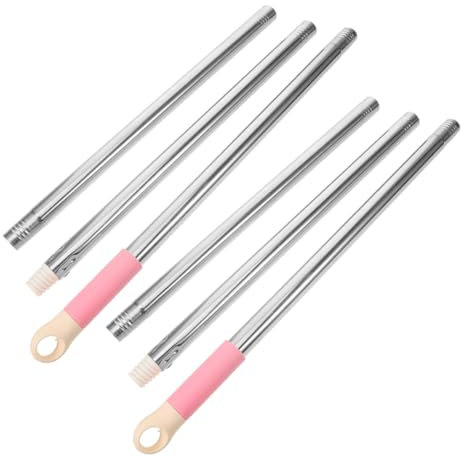 Mikikit 2sets Mop Replacement Handle Mop Rod Adapter Broom Stick Extension for Household Floor Cleaning Compatible Turbo Smart Spin Random
