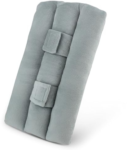 UIHRLM Adjustable Seat Belt Mastectomy Pillow, Lightweight Post Surgery Recovery Support Cushion Pad for Hysterectomy Heart C-Section Chest Protect while Driving, Sitting & Sleeping Relief (Grey)