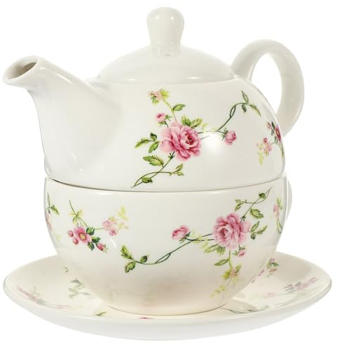 SHINEOFI Kit de Théière et Tasses en Porcelaine Infuseur pour Service à Thé Oriental Complet la Maison