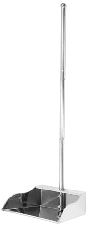 Pelle Argenté à Poussière en Acier Inoxydable à Manche Long pour Ménage | Ramasse Poussiere Long Manche, Usage Maison et Garage, Résistant à Déformation