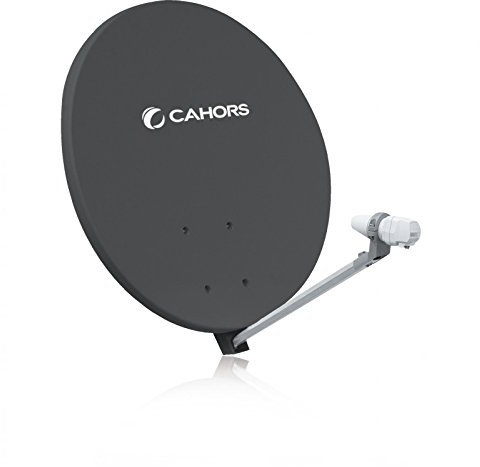 CAHORS Parabólica SMC FIBRA 70 CM HD Gris Antena SMC Compuesto Garantía 10 años