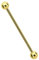 Industrial, Intim, Ohr Piercing 316L Stahl Stab 1,6 x 35 mm Gold