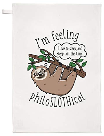 Gefühl Philoslothical Faultier Geschirrtuch Spüllappen