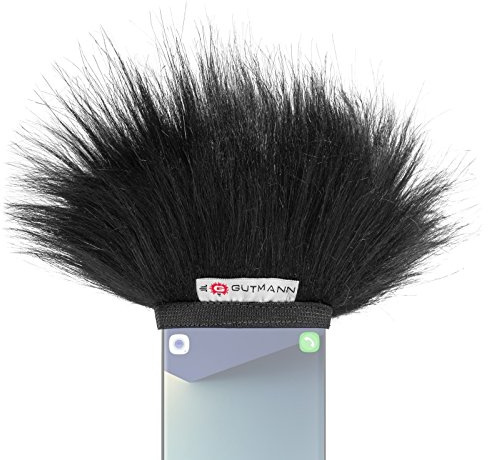 Gutmann Mikrofon Windschutz Fell für Samsung Galaxy S10 / S10+ Plus Handgefertigt in Deutschland