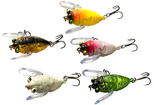 Topwater Bass Lures Fishing Bionic Tackle Wobbler Snakehead Bass Lure 5pcs Freshwater Crank baits 6.0g/5cm Floating isca Artificial Hard Plastic Bait