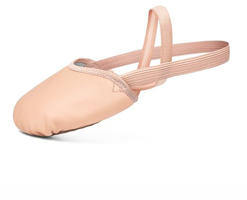 Stelle Leather Half Soles Dance Shoes Womens Lyrical Pirouette Turners Dance Shoes for Turning (Girls/Boys/Men/Adult) (Ballet Pink,7.5/8.5)
