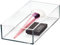 iDesign The Collection cajones, Maquillaje de la colección Exclusiva de Sarah Tanno, Organizador de plástico combinable para cosméticos, Transparente, 10,2 x 20,3 x 5 cm