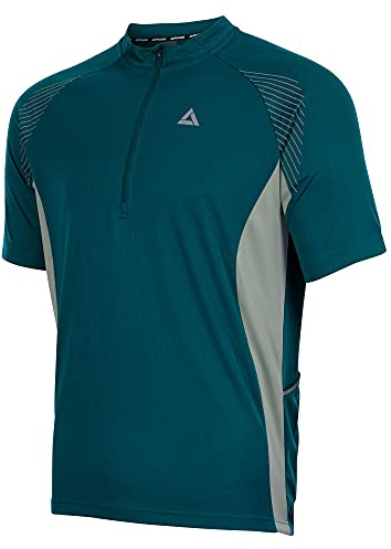 Airtracks Herren Fahrradtrikot Kurzarm Team II - Radtrikot - Jersey - Fahrradshirt Kurzarm - Radshirt - Bikeshirt MTB - Atmungsaktiv - UV Schutz - Schnelltrocknend - Reißverschluss - Reflektoren